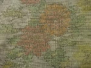 アンティーク　花模様織り出し本場泥大島紬着物